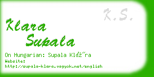 klara supala business card